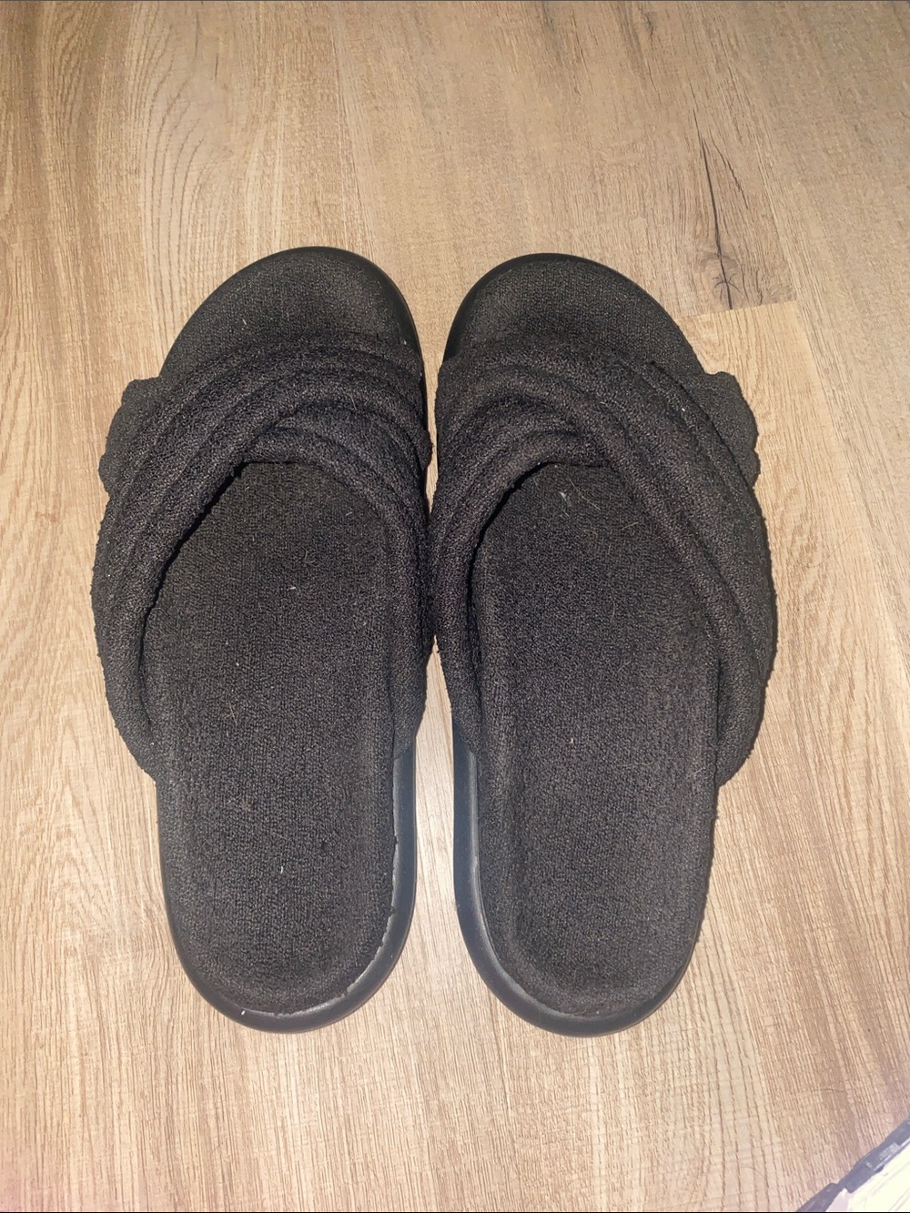 Black Cozy Slide Sandals